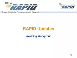 RAPID Updates Invoicing Workgroup