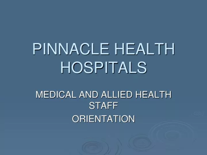 pinnacle health hospitals