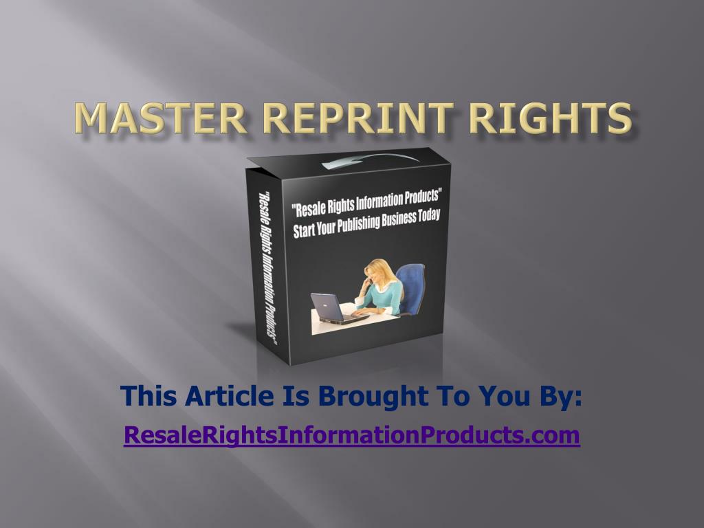 PPT - Master Reprint Rights PowerPoint Presentation, free download - ID ...