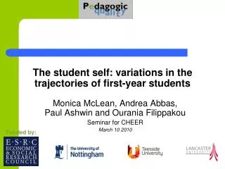 The student self: variations in the trajectories of first-year students