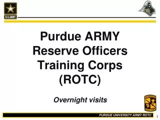 Purdue ARMY Reserve Officers Training Corps (ROTC)
