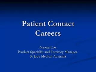 Patient Contact Careers