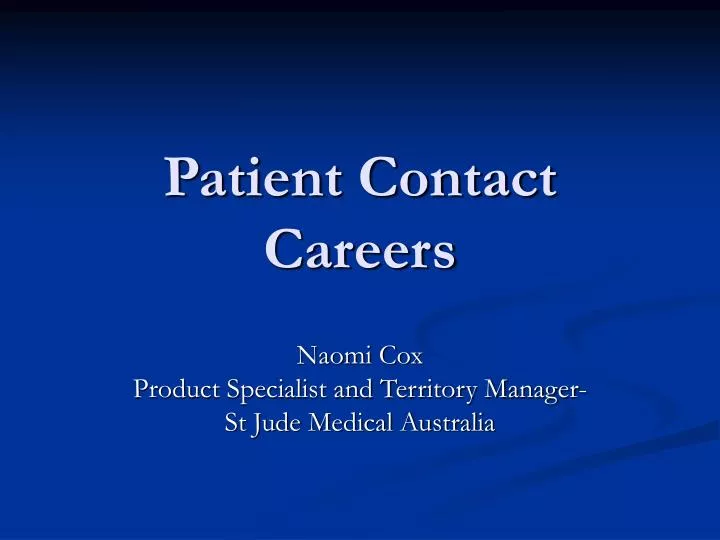 patient contact careers