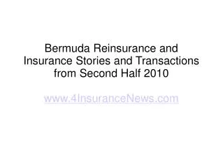 bermuda insurance news (reinsurance trends)