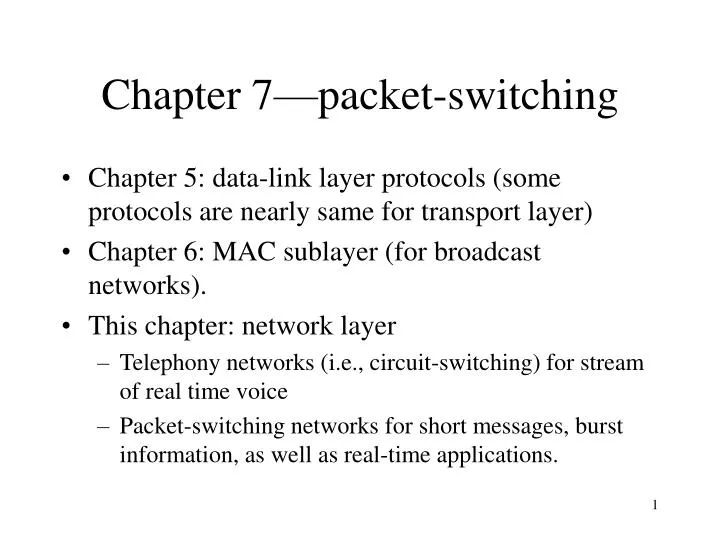chapter 7 packet switching
