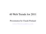 2011 WEB TRENDS - THE TOP FORTY