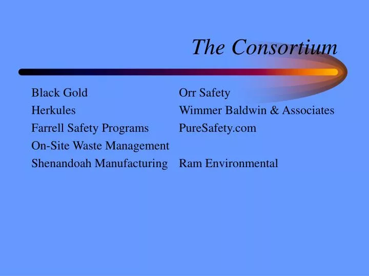 the consortium