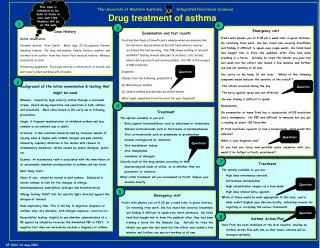 Drug treatment of asthma