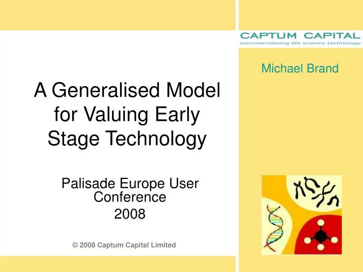 a generalised model for valuing early stage technology