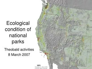 Ecological condition of national parks