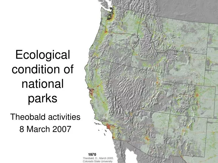 ecological condition of national parks