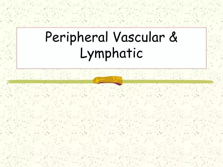 peripheral vascular lymphatic