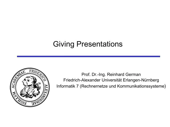 giving presentation s