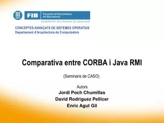 Comparativa entre CORBA i Java RMI