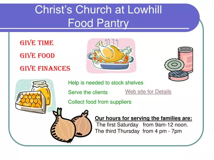 christ s church at lowhill food pantry