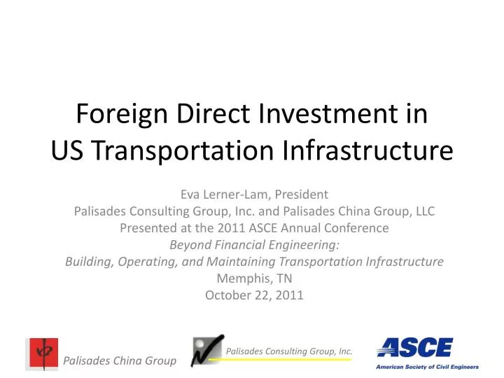 foreign direct investment in us transportation infrastructure