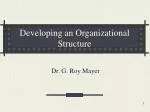 Developing an Organizational Structure - slide 1