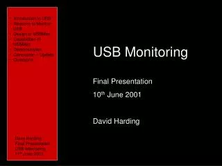 USB Monitoring