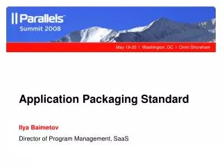 Application Packaging Standard