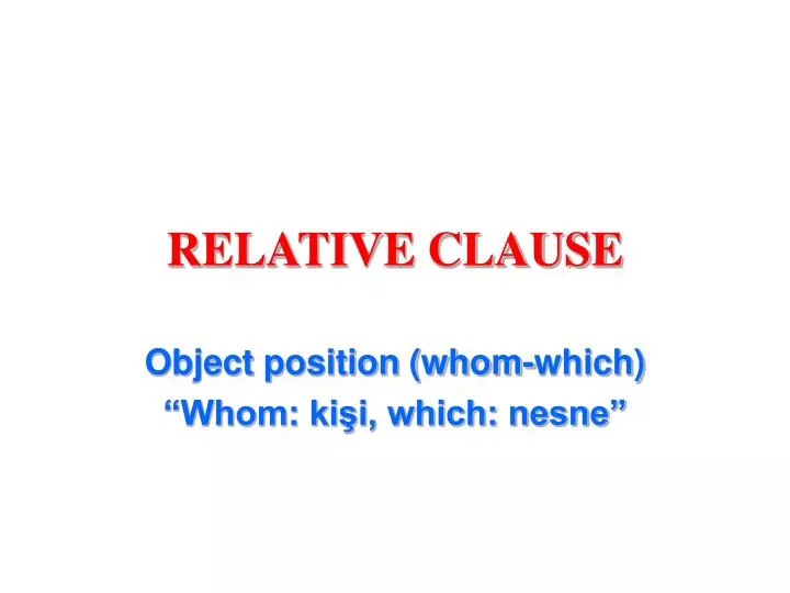 relative clause