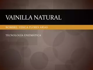 VAINILLA NATURAL