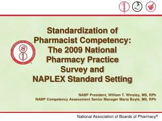 Standardization of Pharmacist Competency: The 2009 National Pharmacy Practice Survey and NAPLEX Standard Setting