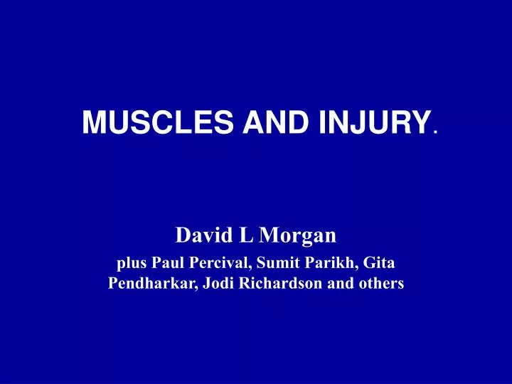 muscles and injury