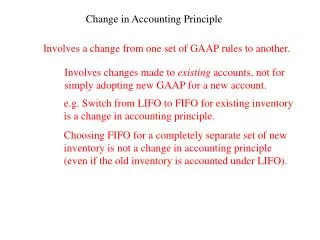 Change in Accounting Principle