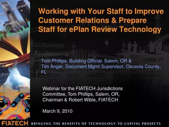 working with your staff to improve customer relations prepare staff for eplan review technology