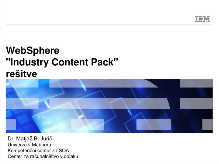 websphere industry content pack re itve