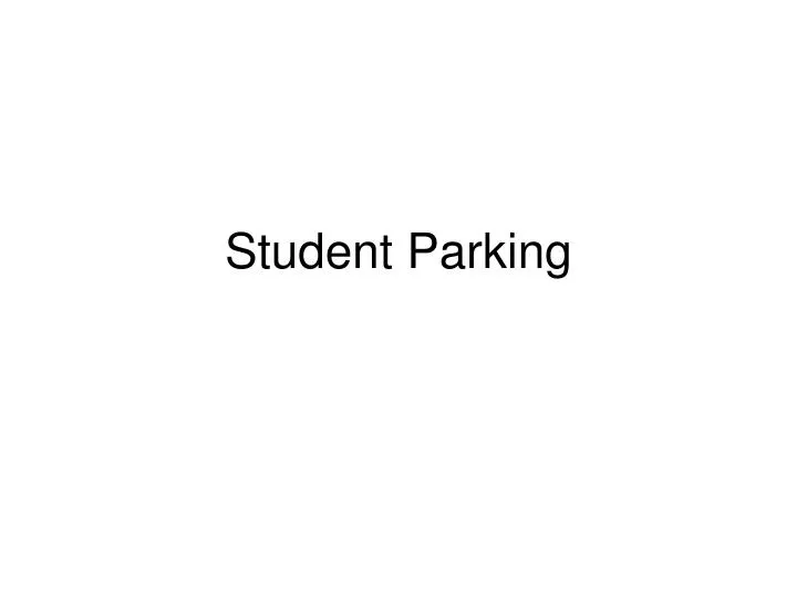 student parking
