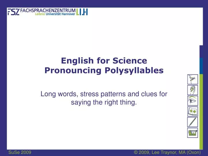 english for science pronouncing polysyllables