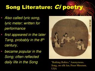 Song Literature: Ci poetry