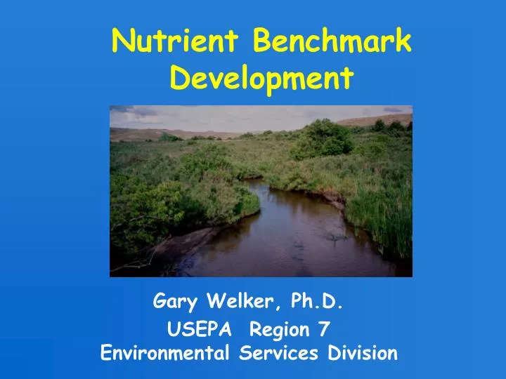nutrient benchmark development