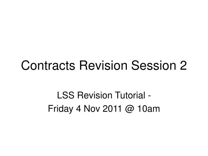 contracts revision session 2