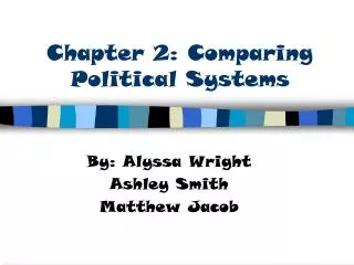 Chapter 2: Comparing Political Systems