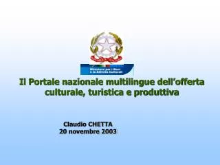 Claudio CHETTA 20 novembre 2003