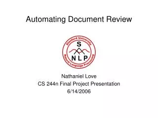 Automating Document Review