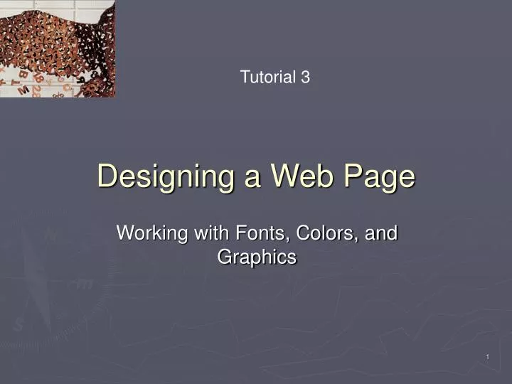 designing a web page