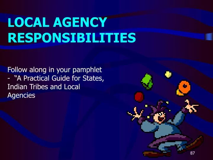 l ocal agency responsibilities