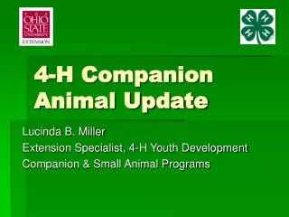 4-H Companion Animal Update