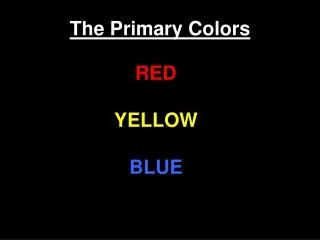 The Primary Colors