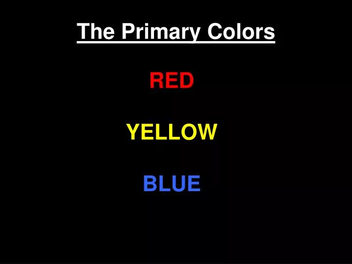 the primary colors
