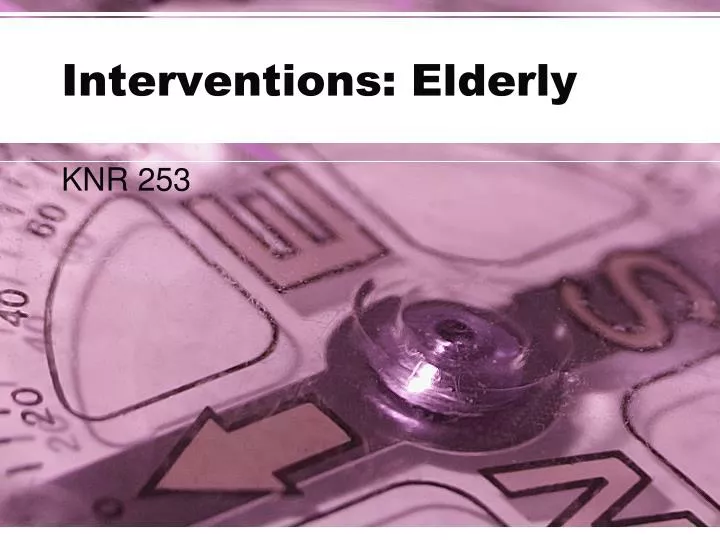 interventions elderly