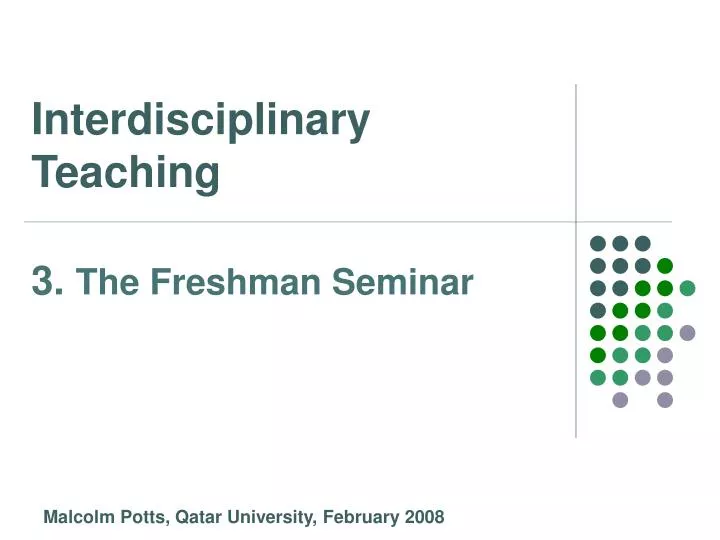 interdisciplinary teaching