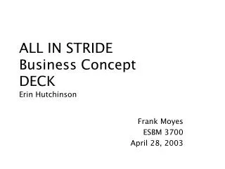 ALL IN STRIDE Business Concept DECK Erin Hutchinson