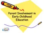 Parent Involvement in Early Childhood Education