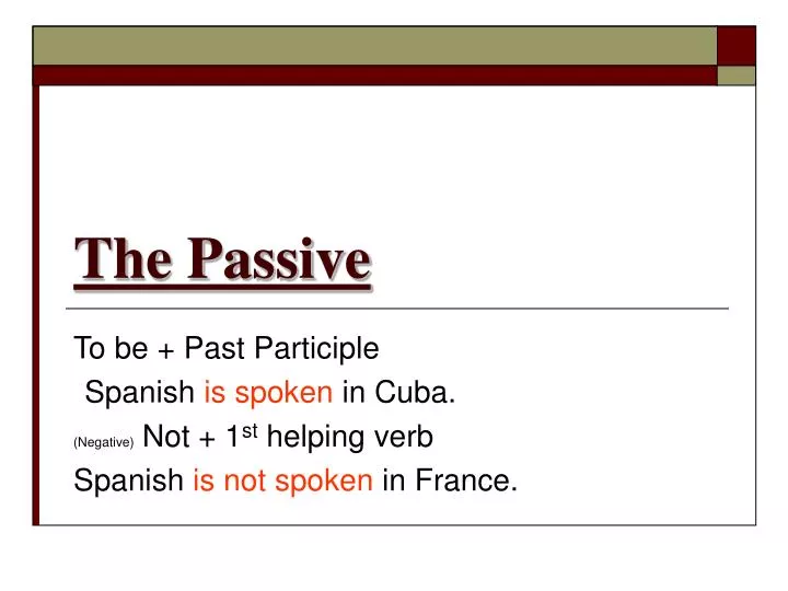 the passive