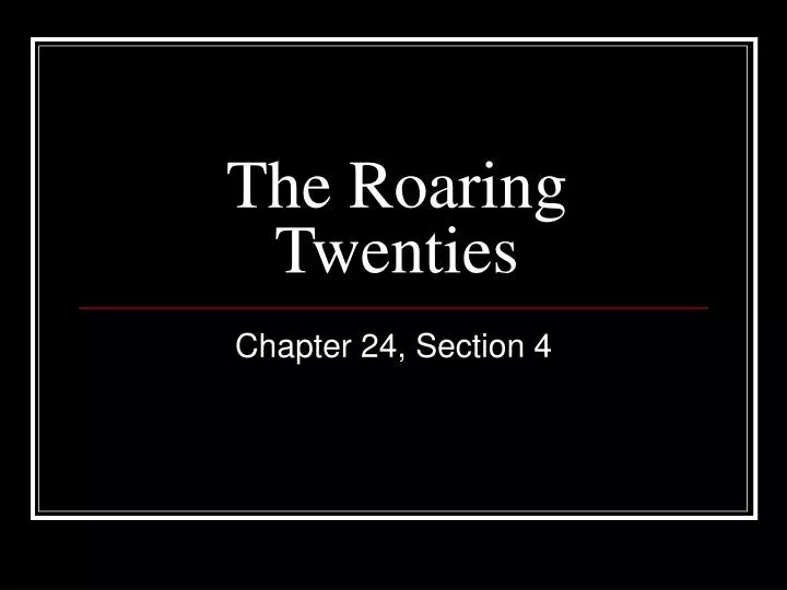 the roaring twenties