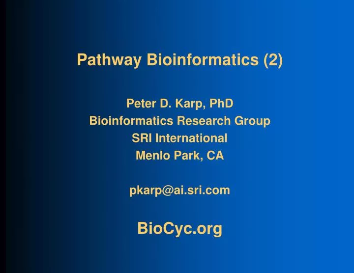pathway bioinformatics 2